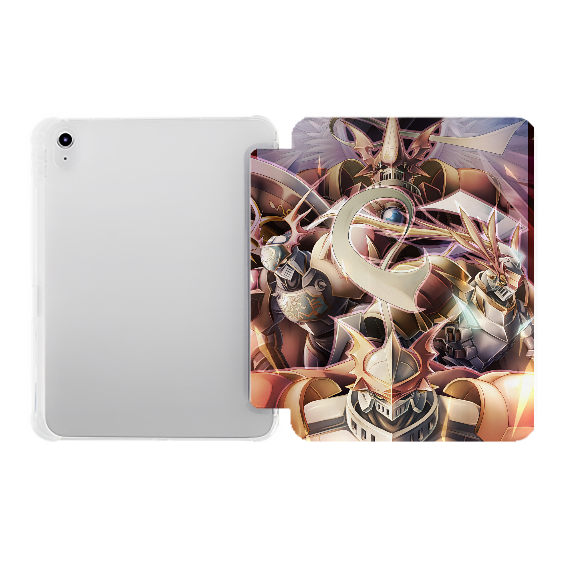 （画像用） Digimon デジタルモンスター/デジモン IPad ケース ペン収納付き 三つ折りスタンド PUレザー×シリコン 対応機種9.5/10.5/10.9インチ